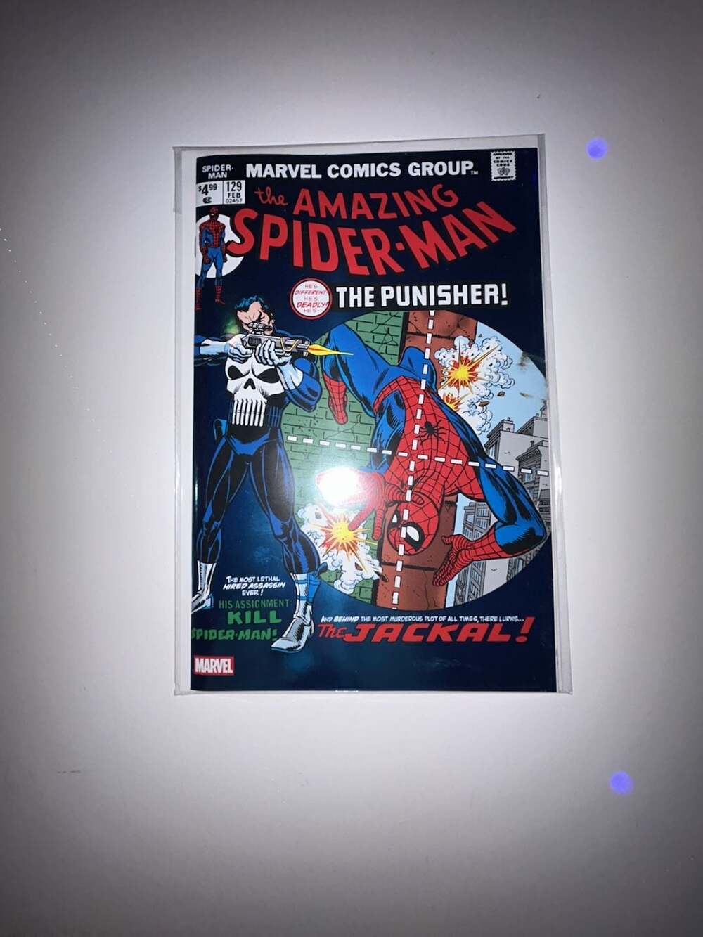 Blue foil Amazing Spider-Man #129 Facsimile Edition Marvel Comic Book